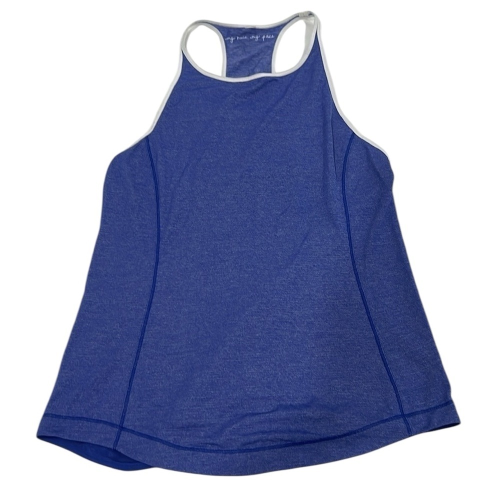 Lululemon my race my pace blue tank top